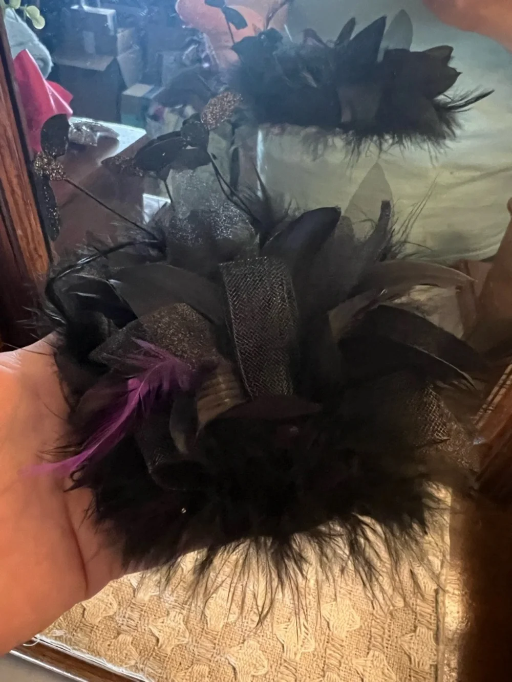 HAIR ACCESSORIES Bag of 2 Bows, 2 Flowers and 1 Halloween Fascinator 5‎ Pieces